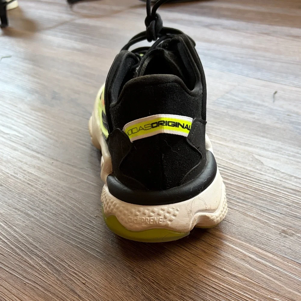 Adidas Originals Ozweego Mens Shoes – Neon Green/Black – Size 8 - Picture 2 of 6